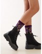 Lace-up Flat Chunky Sole Combat Boots