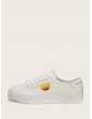 Embroidered Detail Lace-up Front Sneakers