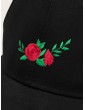 Floral Embroidered Baseball Cap