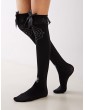 1pair Bow Knot Decor Knee Length Socks