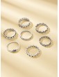 Hollow Out Decor Ring 7pcs