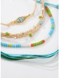 Bead Braided String Bracelet 4pcs
