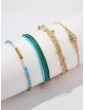Bead Braided String Bracelet 4pcs