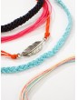Leaf Decor String Bracelet 5pcs