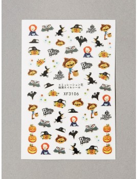 Halloween Pumpkin Pattern Nail Stickers