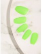 Neon Green Coffin Fake Nail 24pcs & Tape & Nail File
