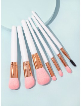7pcs Two Tone Handle Makeup Brush Set