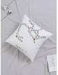 1pc Floral Detail Zodiac Constellation Cushion Cover