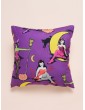 1pc Halloween Witch Print Cushion Cover
