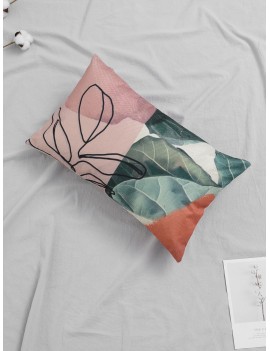 Tropical Plant Print Pillowcase