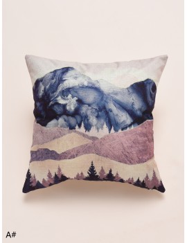 1pc Landscape Print Cushion Cover
