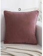 1pc Solid Color Velvet Cushion Cover