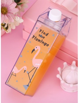 Random Flamingo Print Water Bottle 1pc