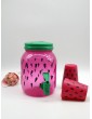 Watermelon Print Water Bottle With Faucet & 4pcs Cup