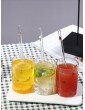 Fruit Print Glass Bottle With Straw 1pc