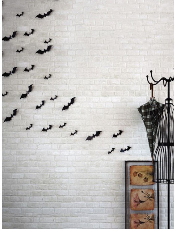 Halloween 3D Black Bat Wall Sticker 12pcs