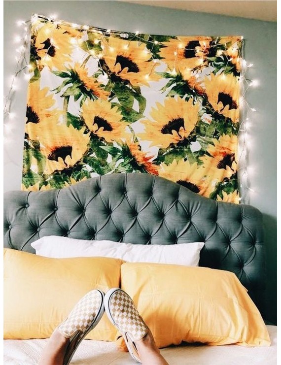 Sunflower Print Tapestry