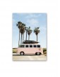 Pink Bus Wall Print Without Frame