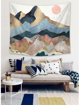 Mountain & Sun Print Tapestry