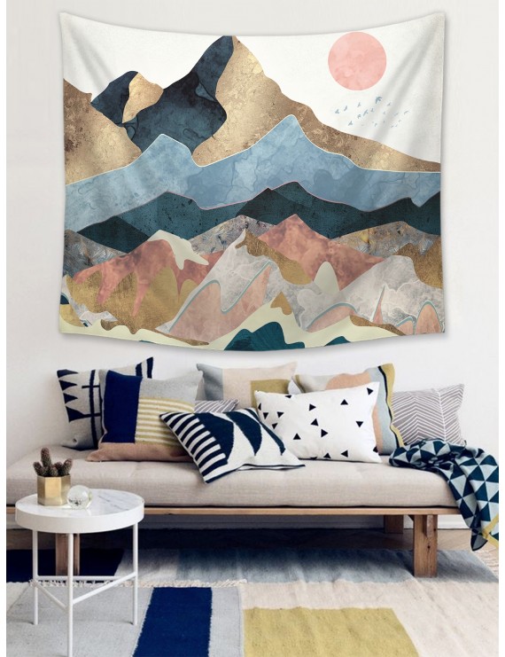 Mountain & Sun Print Tapestry