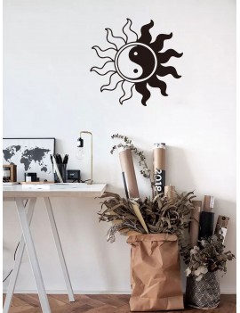 Tai Chi Symbol Sun Print Wall Sticker
