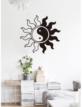 Tai Chi Symbol Sun Print Wall Sticker