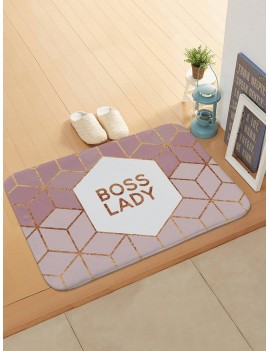 Geometric & Letter Print Doormat