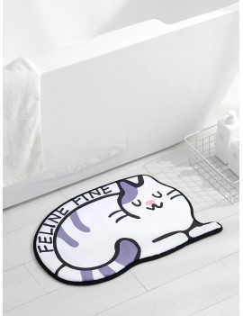 Cartoon Cat Shaped Floor Mat