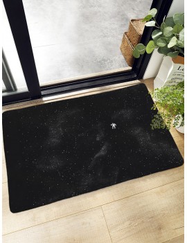 Starry Sky & Astronaut Print Floor Mat