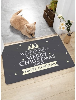 Christmas Slogan Graphic Floor Mat
