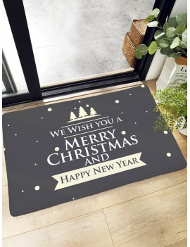 Christmas Slogan Graphic Floor Mat