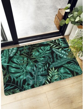 Tropical Leaf Print Floor Mat