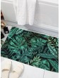 Tropical Leaf Print Floor Mat
