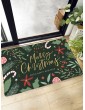 Plant & Christmas Letter Graphic Floor Mat