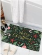 Plant & Christmas Letter Graphic Floor Mat