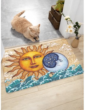 Sun God & Moon Print Floor Mat