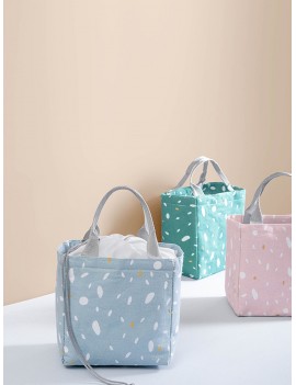 Portable Simple Pattern Lunch Bag 1pc