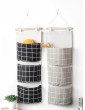 Grid Pattern Wall Hanging Storage Bag 1pc