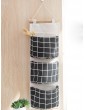 Grid Pattern Wall Hanging Storage Bag 1pc