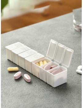 Random Color 7grids Medicine Storage Box 1pc
