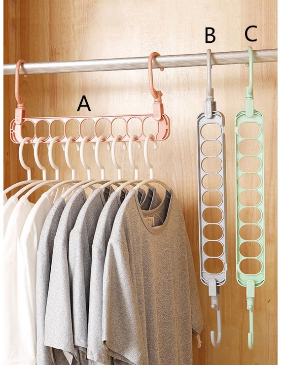 1pc Rotating 9 Hole Clothing Hanger