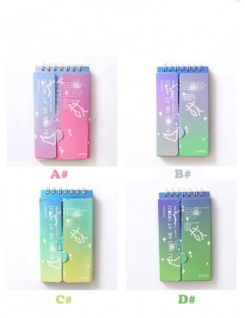 1pack Portable Constellation Print Cover Word Book