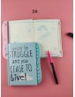 1pc Letter Graphic Password Lock Notebook