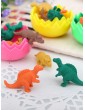 Random Color Dinosaur Shaped Eraser 7pcs