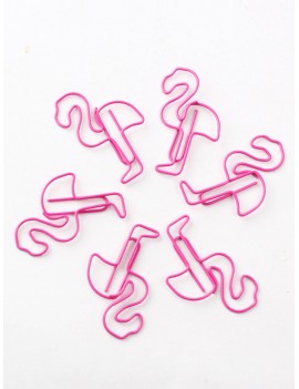 24pcs Boxed Flamingo Shaped Metal Paper Clip