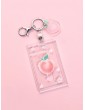 Peach Print Transparent Card Holder 1pc