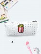 1pc Cute Food Print Pencil Bag