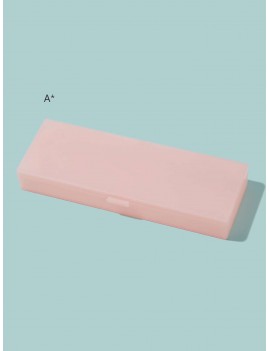1pc Translucent Matte Texture Pencil Case