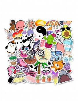 Cartoon Animal Pattern Sticker 50pcs