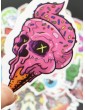50pcs Halloween Horror Skull Print Sticker